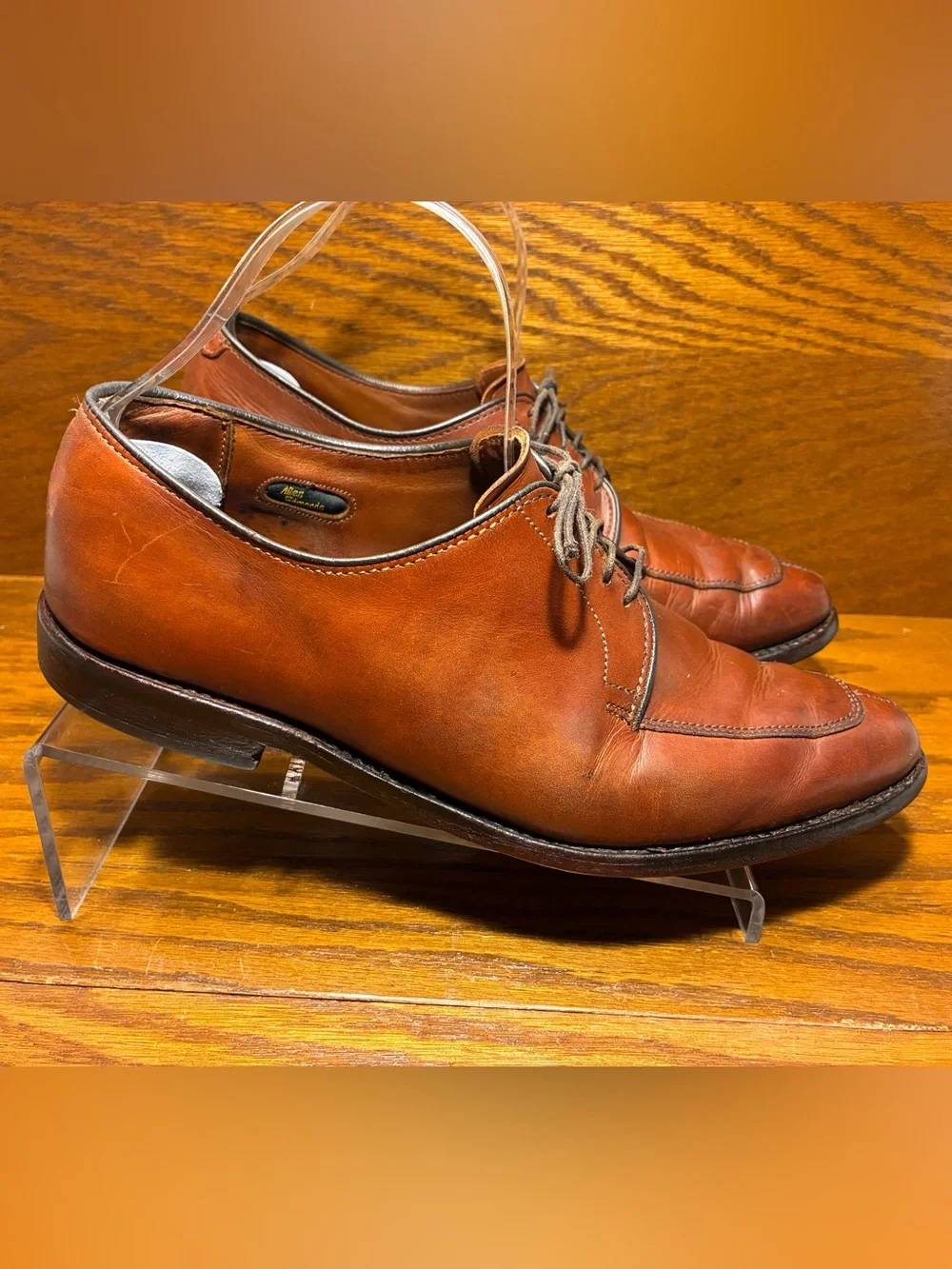 Allen Edmonds Delray USA Made Split Toe Derby Shoes Brown Men’s 10.5